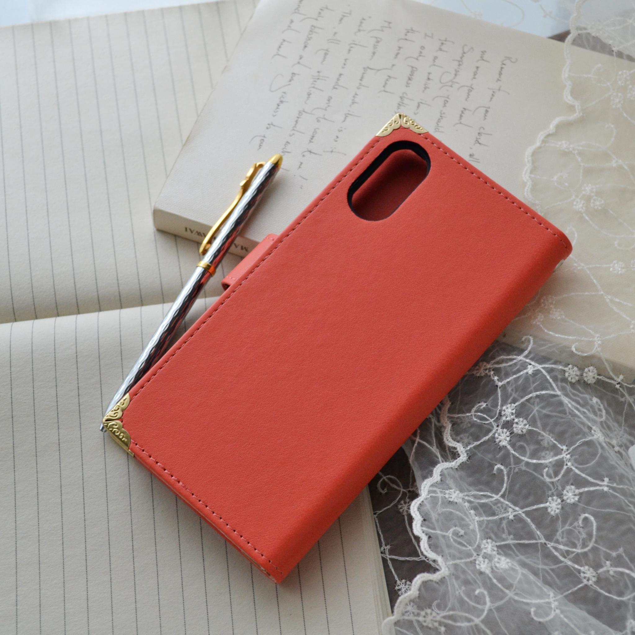 手帳型スマホケース『月の宝石群』手元をきらめくスマホカバー専門店　あたたかなオレンジ　ほぼ全機種対応 | 6枚目