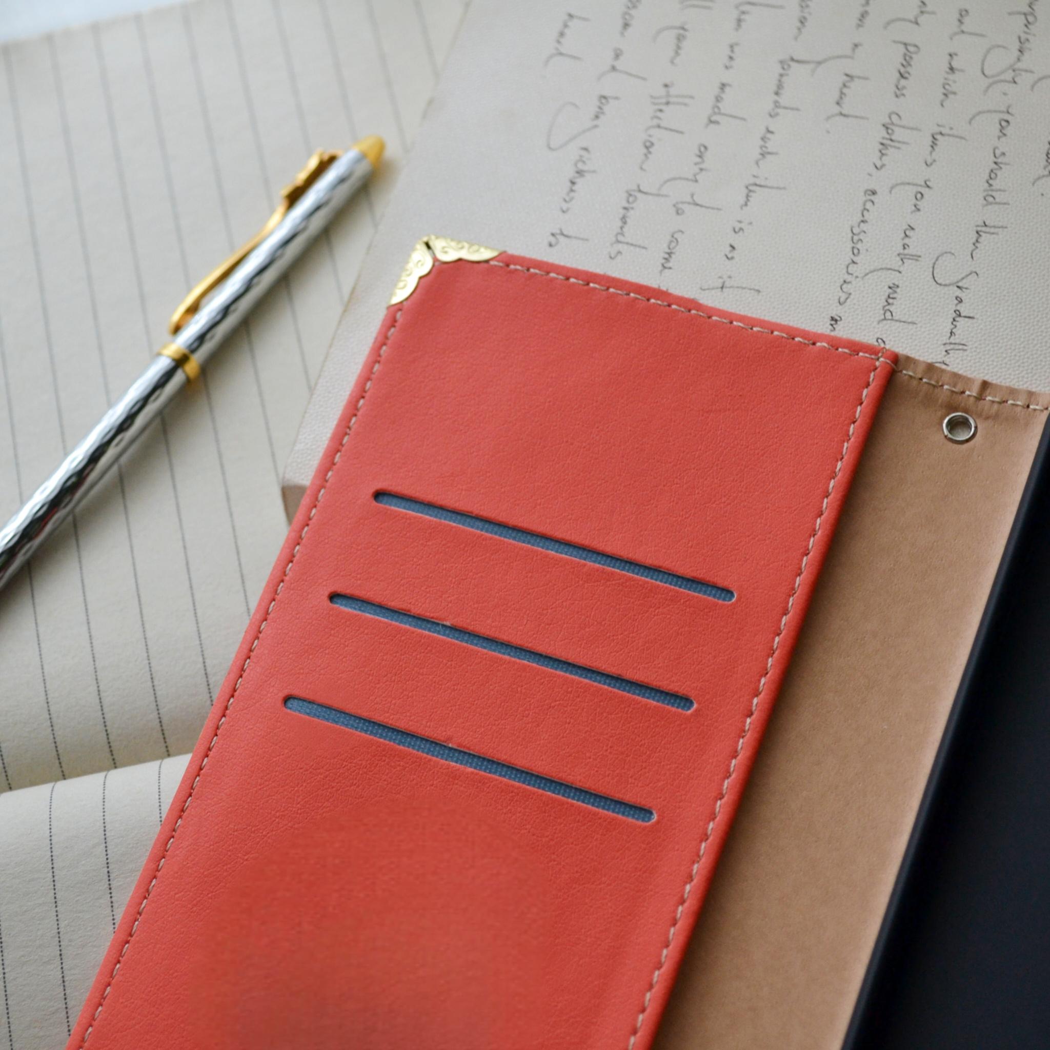 手帳型スマホケース『月の宝石群』手元をきらめくスマホカバー専門店　あたたかなオレンジ　ほぼ全機種対応 | 4枚目