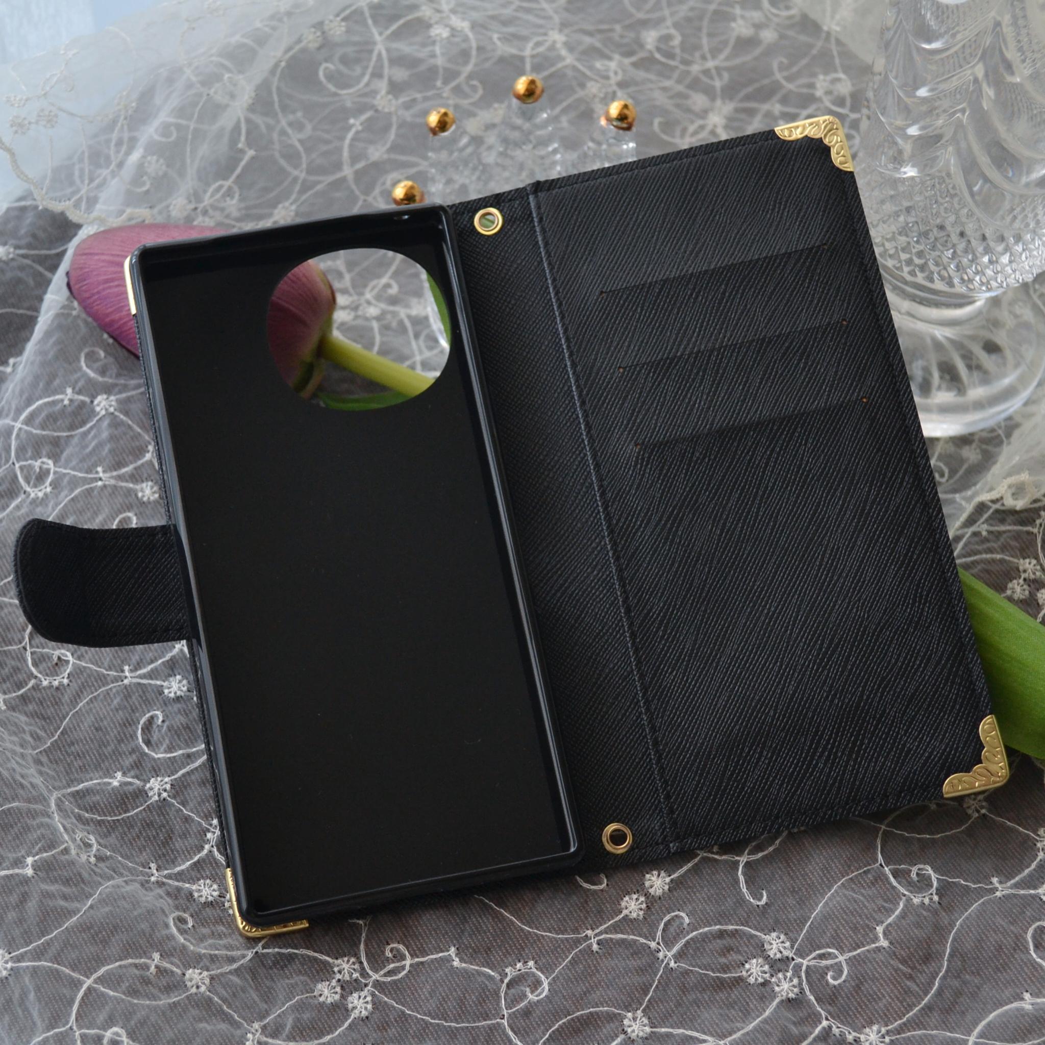 左利き用！手帳型スマホケース『Golden Dog with Metallic Crystal』犬と宝石 全機種対応 | 10枚目