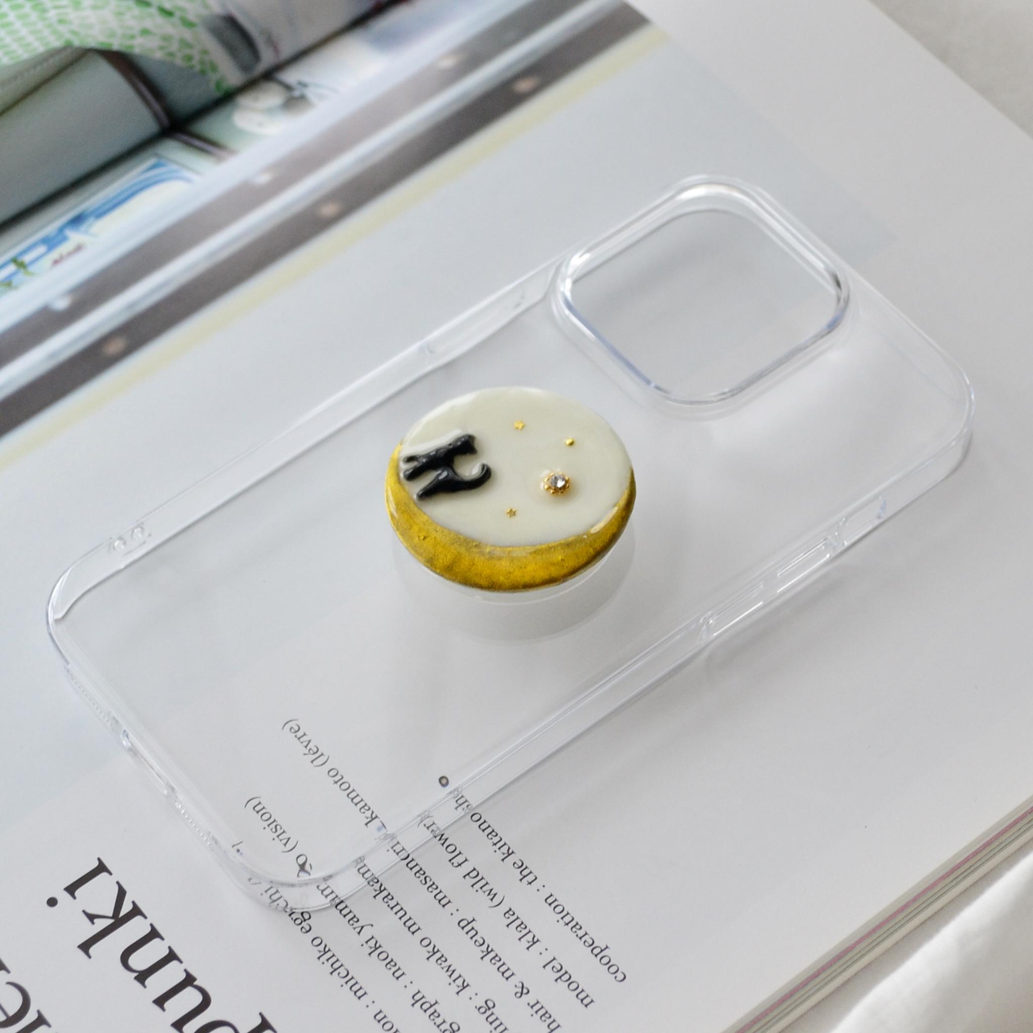 専用ページ『あの星と僕』猫と月の透明なスマホグリップ　全機種のスマホケースに使えます。 | 7枚目