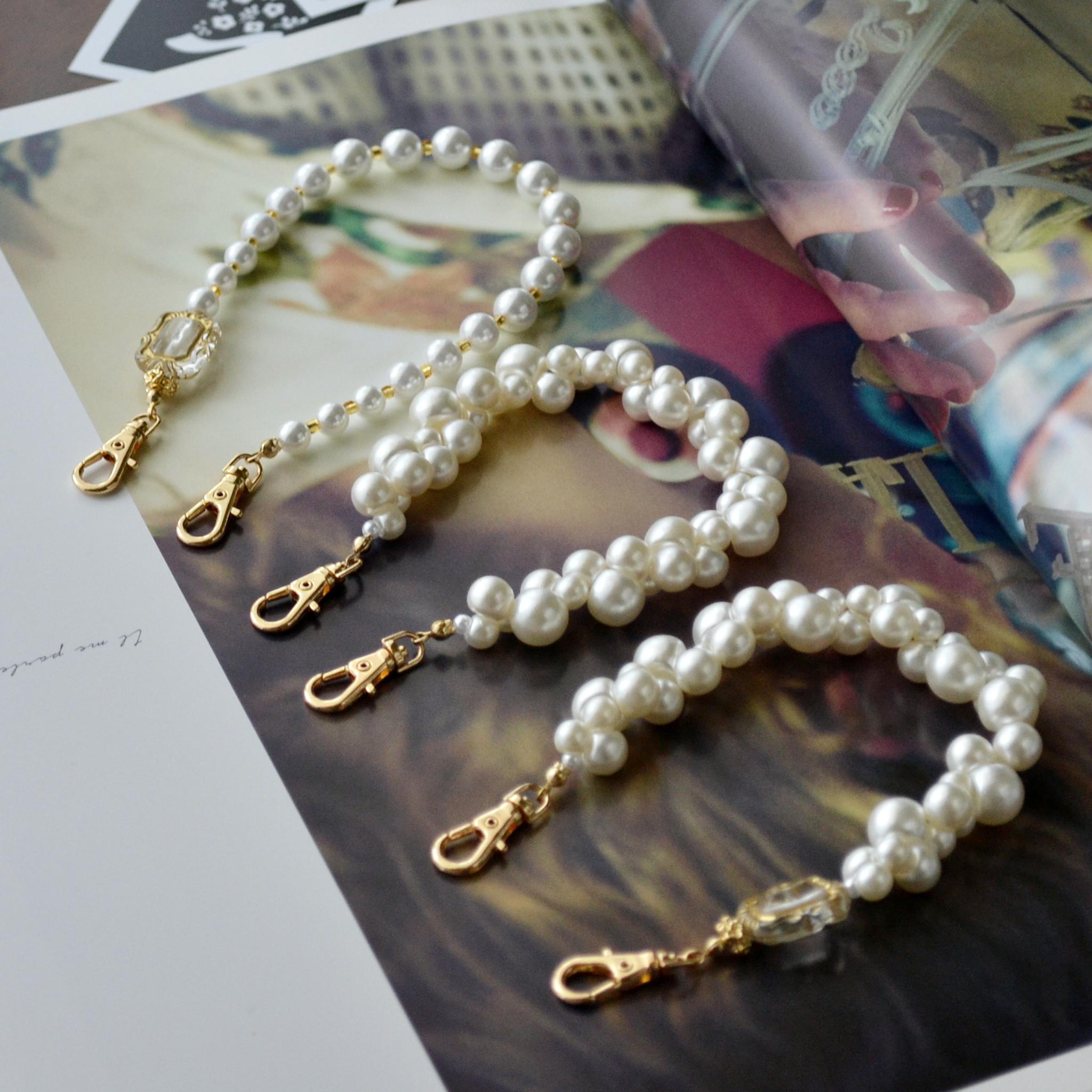 入道雲のようなもくもくパールストラップ＆シンプル　スマホストラップ　接続金具選べます！耐久性UP | 2枚目