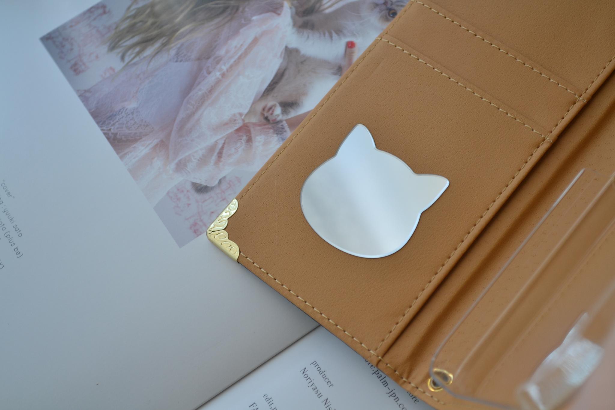 手帳型スマホケース『オーロラの月と星屑のスマホ手帳』オリーブグリーン　本革使用 全機種対応◎ | 12枚目