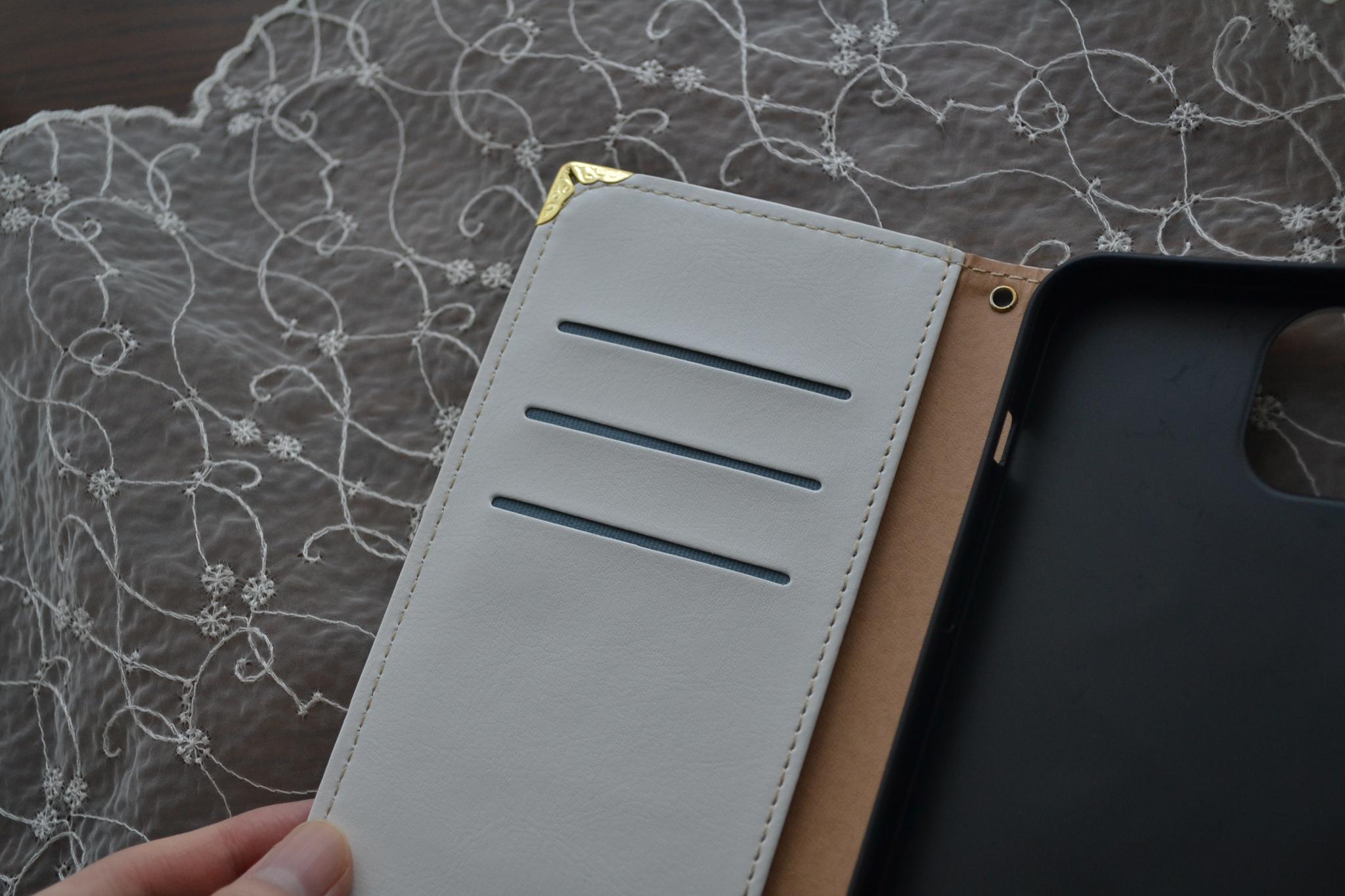 手帳型スマホケース『猫の思い出』白×水色　Kitten Blue デコレーションカバー 全機種対応◎ | 11枚目