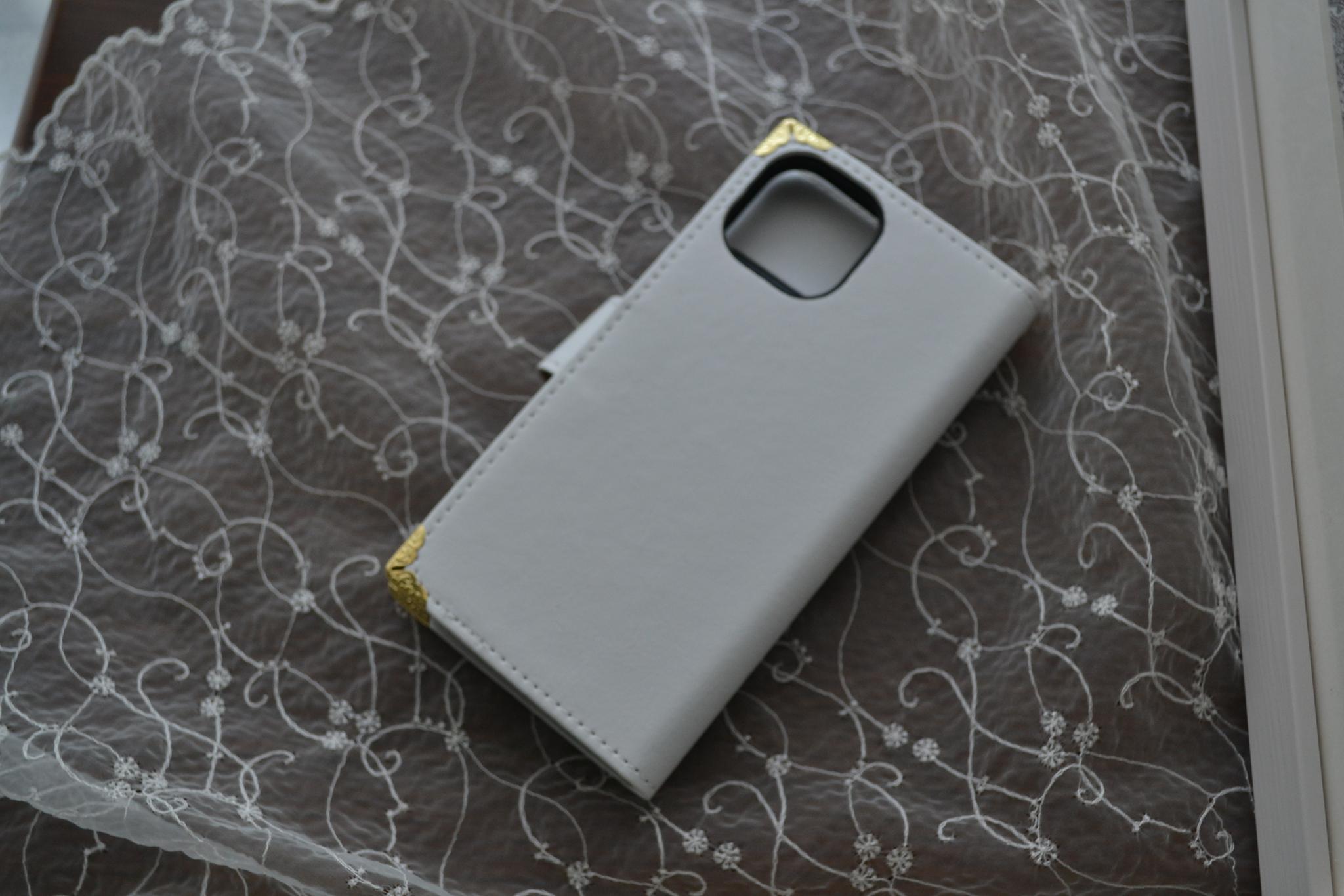 手帳型スマホケース『猫の思い出』白×水色　Kitten Blue デコレーションカバー 全機種対応◎ | 14枚目