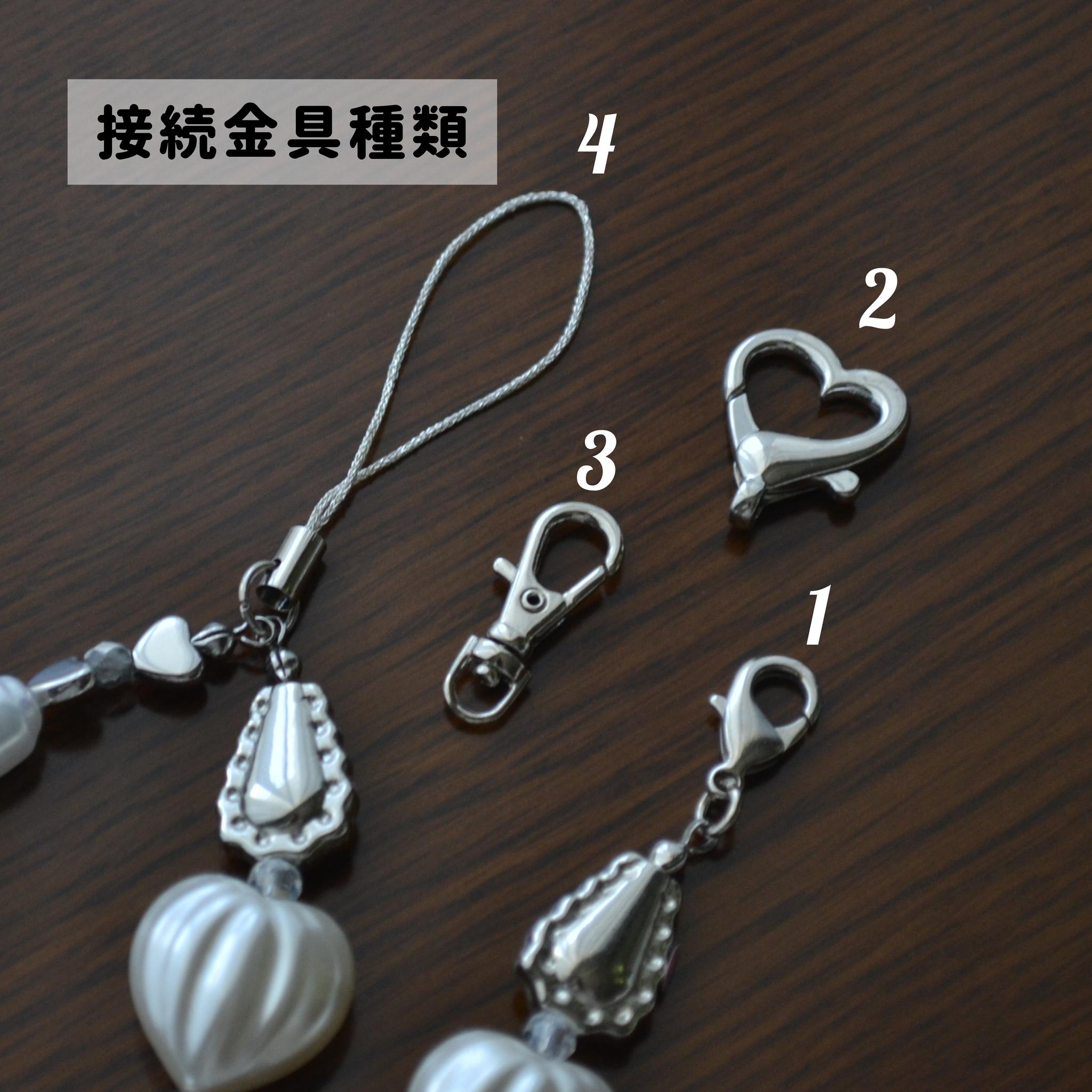 スマホストラップ『銀の花と青のクリスタル』ミニストラップ 耐久性UP ハンドストラップ | 8枚目