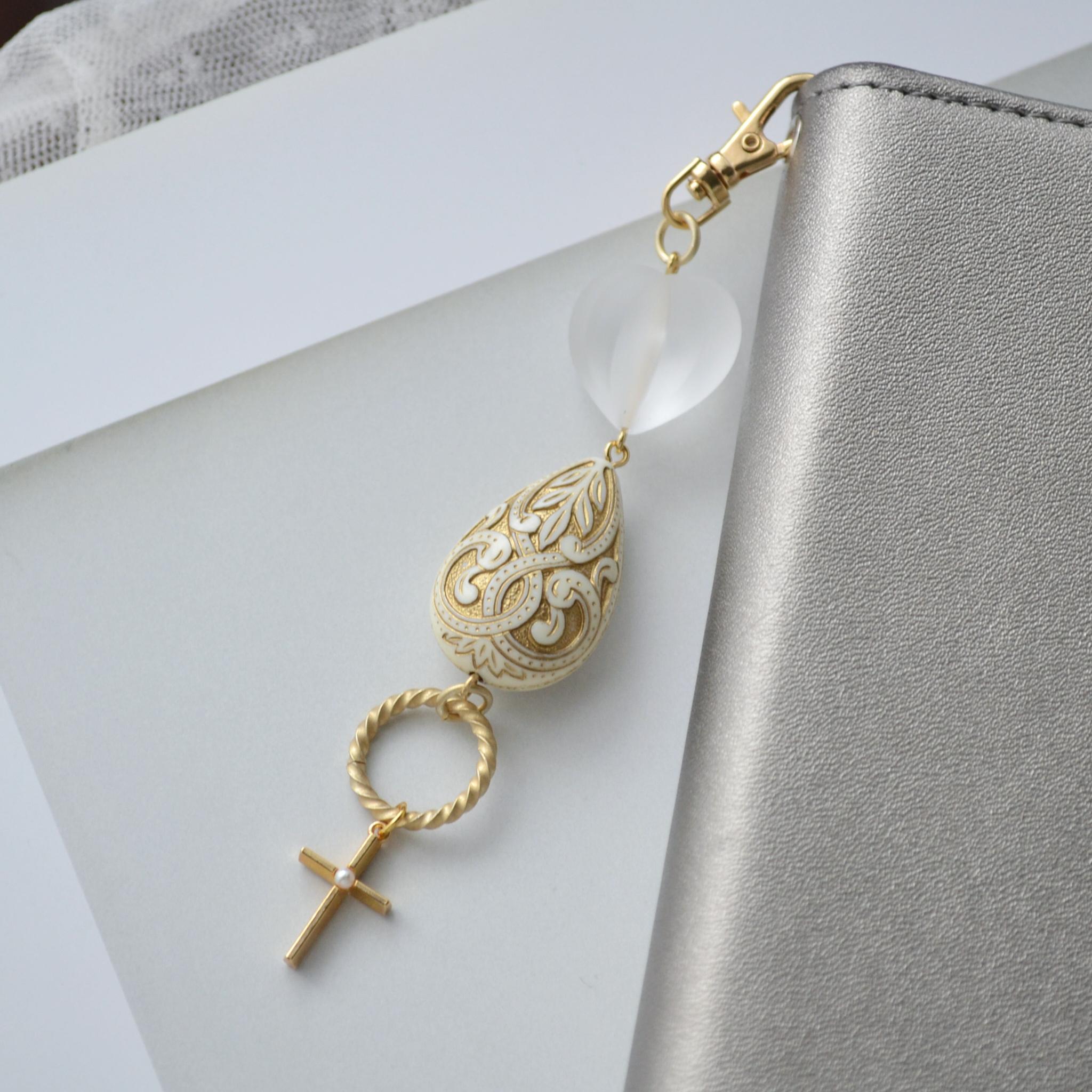 大人かわいい、モードなストラップ　レトロで大人っぽい+ちょっぴり個性的！　鍵やスマホのワンポイント。バッグの中で目印に | 3枚目