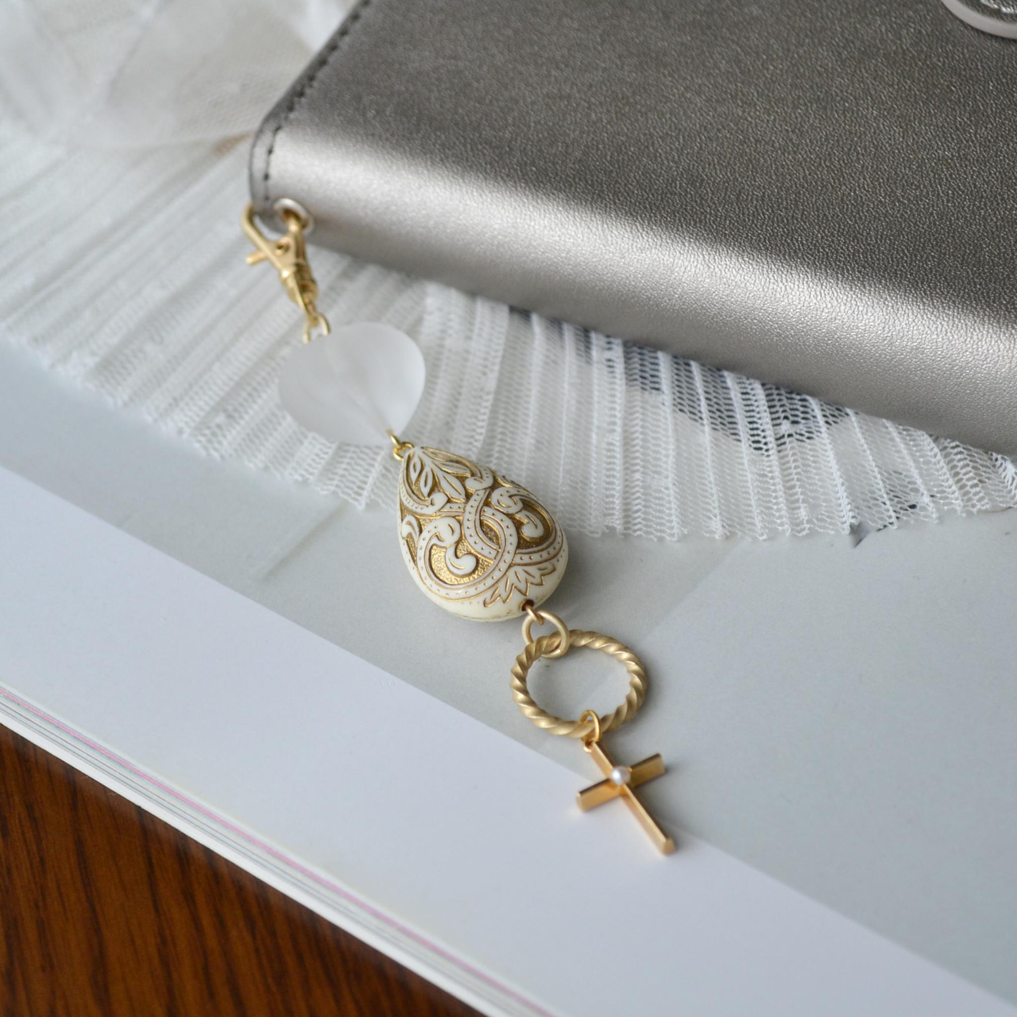 大人かわいい、モードなストラップ　レトロで大人っぽい+ちょっぴり個性的！　鍵やスマホのワンポイント。バッグの中で目印に | 4枚目